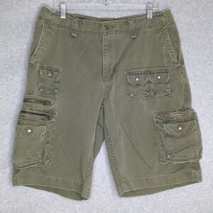 Polo Ralph Lauren Cargo Shorts Mens 35 Green Paratrooper Military Cotton Chino
